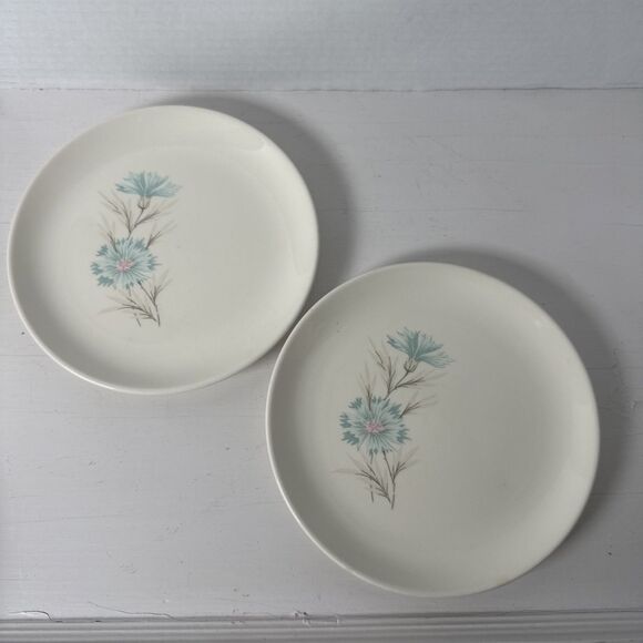 2 Vtg Taylor Smith & Taylor Ever Yours Boutonniere Pattern 6.5" Bread/App Plate - Picture 2 of 5